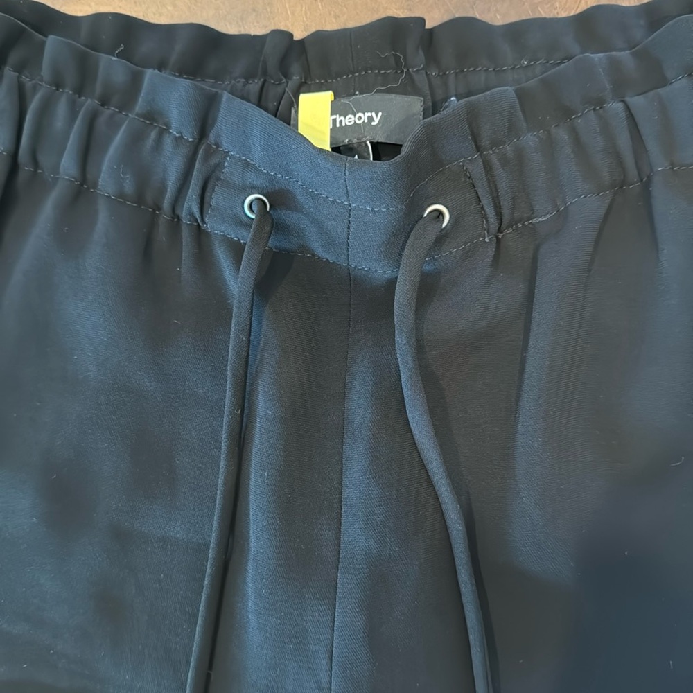 Theory Summer-Weight Draw-String Pants In Black (… - image 2